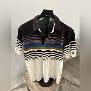 Grand Slam Men's Polo Shirt - Black, White, Purple, Gold